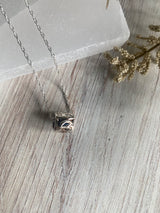 Blue Sapphire Paw Print Bead Pendant