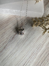 Blue Sapphire Paw Print Bead Pendant