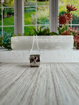 Blue Sapphire Paw Print Bead Pendant