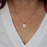 Gold Filled Heart Paw Print Pendant