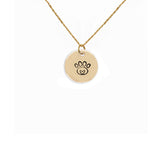 Gold Filled Heart Paw Print Pendant