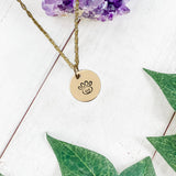 Gold Filled Heart Paw Print Pendant