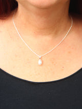 Pearl Pendant With Garnet