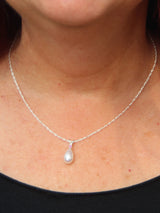 Pearl Pendant With Lavender Sapphire