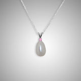 Pearl Pendant With Lavender Sapphire