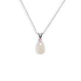 Pearl Pendant With Pink Sapphire