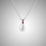 Pearl Pendant With Ruby