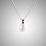 Pearl Pendant With Ruby
