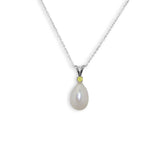 Pearl Pendant With Yellow Sapphire