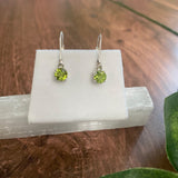Peridot Round Dangle Earrings