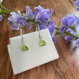 Peridot Trillion Dangle Earrings