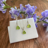 Peridot Trillion Dangle Earrings