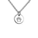 Silver Paw Print Pendant