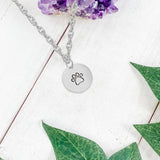 Silver Paw Print Pendant