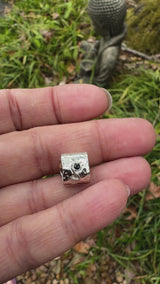 Blue Sapphire Paw Print Bead Pendant