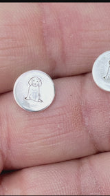Tiny Puppy Dog Stud Earrings