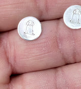 Tiny Puppy Dog Stud Earrings