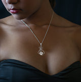 Heart Shaped  Quartz and White Zircon Enhancer