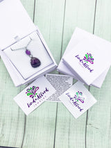 Fluorite and Amethyst Pendant