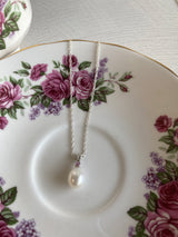 Pearl Pendant With Pink Sapphire