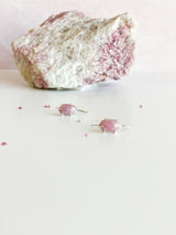 Pink Sapphire Rose Cut Earrings