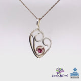 Swirly Pink Tourmaline Heart