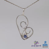 Swirly Sapphire Heart