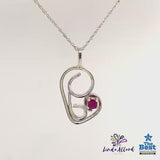 Swirly Ruby Heart