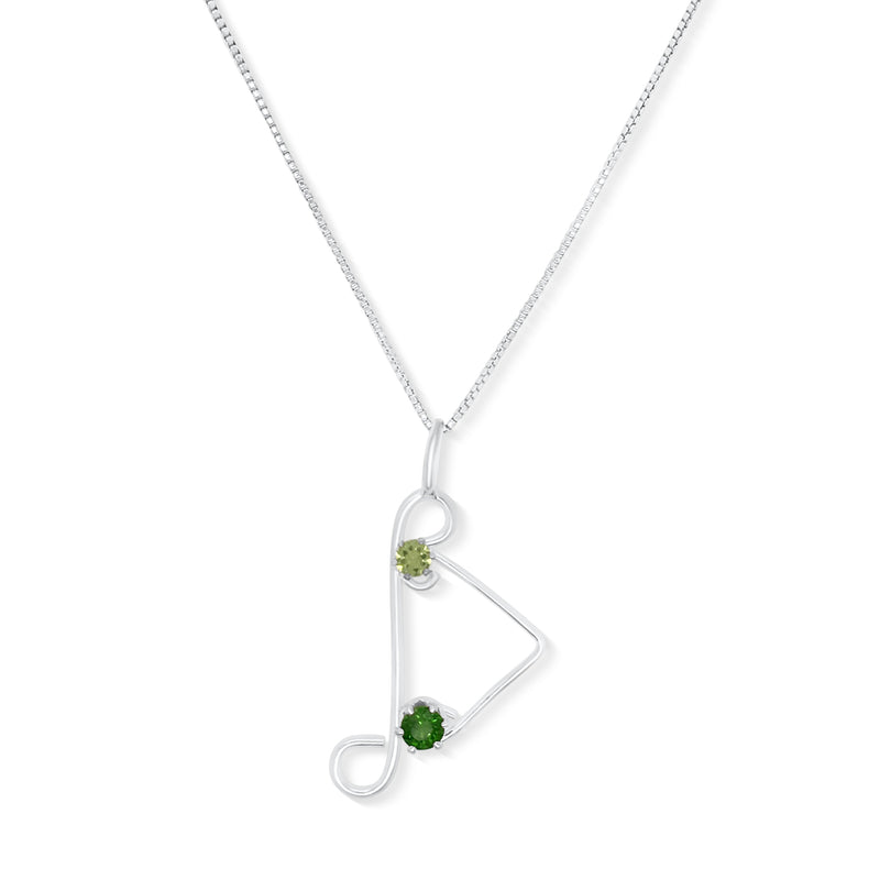 Chrome Diopside and Peridot Pendant
