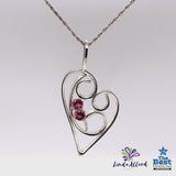 Swirly Pink Tourmaline Heart