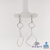 Simply Silver Square Drop Earrings