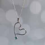 Blue Topaz Free Form Heart