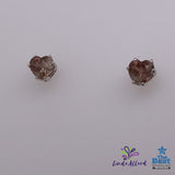 Heart Shaped Sunstone Earrings