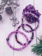 Purple Agate Gemstone Bracelet