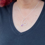 Amethyst Free Form Heart