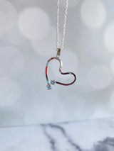 Aquamarine Free Form Heart