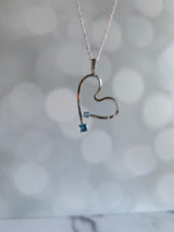 Blue Topaz Free Form Heart