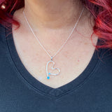 Blue Topaz Free Form Heart