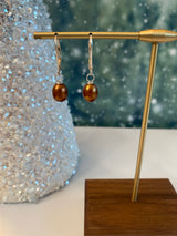 Chocolate Pearl Drop Earrings