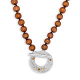 Chocolate Pearl Sapphire Necklace