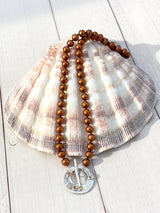 Chocolate Pearl Sapphire Necklace