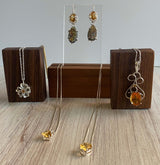 Citrine and Druzy Dangle Earrings