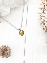 Heart Shaped Citrine Pendant