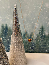 Copper Floating Pearl Necklace