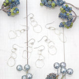 Simply Silver Lotus Petal Drop Earrings