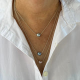 Pale Pink Floating Pearl Necklace