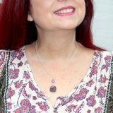 Fluorite and Amethyst Pendant