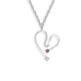 Pink and Lavender Sapphire Free Form Heart