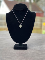 Heart Shaped Green Amethyst Pendant