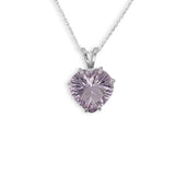 Heart Shaped Lavender Amethyst Pendant